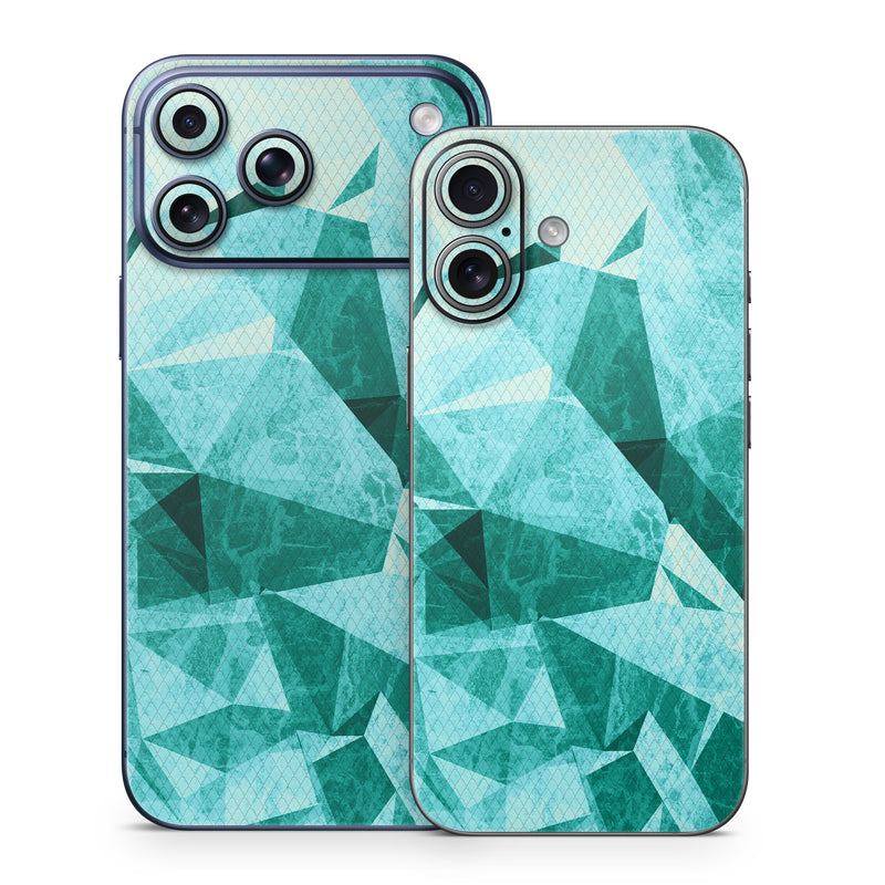 iPhone 17 Series Skin design of Aqua, Blue, Pattern, Turquoise, Illustration, Teal, Design, Line, Graphic design, with blue colors