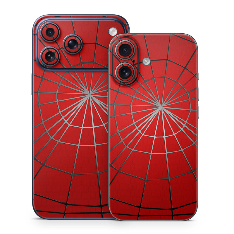 iPhone 17 Series Skin design of Red, Symmetry, Circle, Pattern, Line, with red, black, gray colors