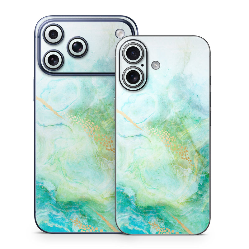 iPhone 17 Series Skin design of Blue, Watercolor paint, Aqua, Line, Sky, Design, Pattern, Art, Illustration, with blue, yellow, orange colors