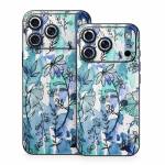 Blue Ink Floral iPhone 18 Series Skin
