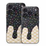 Black Ice Cream Drip iPhone 18 Series Skin