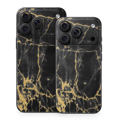 Black Gold Marble iPhone 18 Series Skin