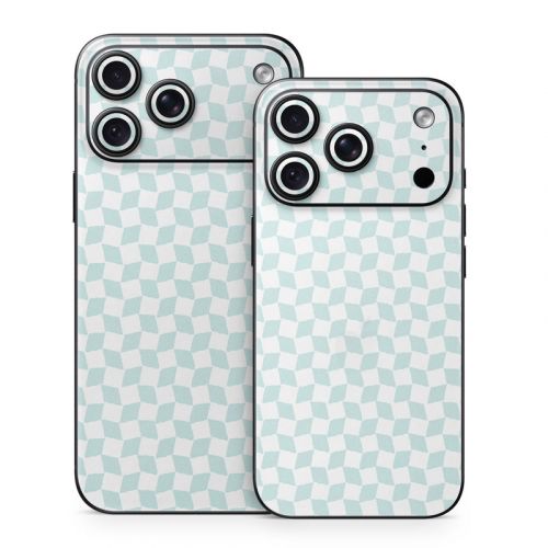 Checker Light Blue iPhone 18 Series Skin