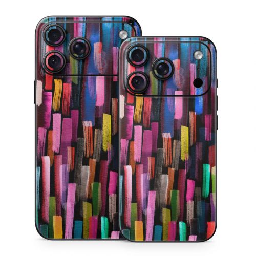 Colorful Brushstrokes Black iPhone 18 Series Skin