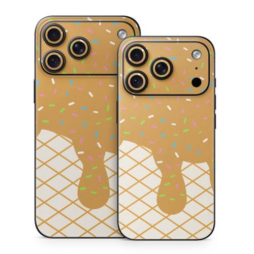 Caramel Ice Cream Drip iPhone 18 Series Skin
