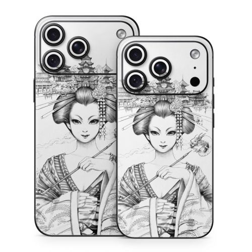 Geisha Sketch iPhone 18 Series Skin