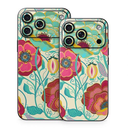 Golden Flowers iPhone 18 Series Skin