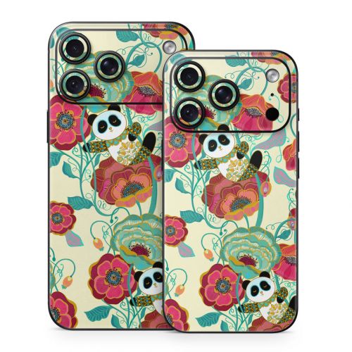 Panda Flowers iPhone 18 Series Skin