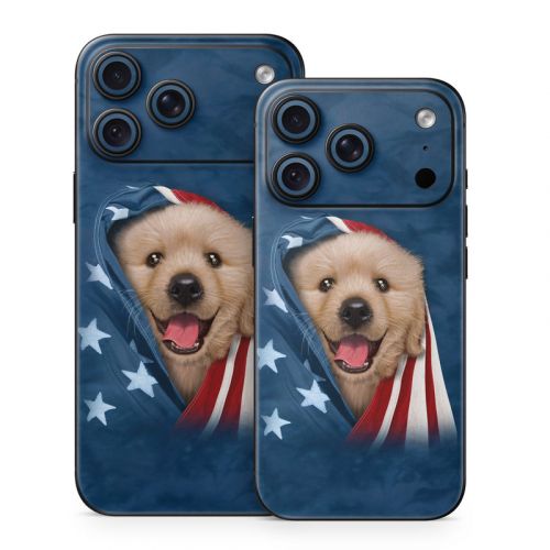 Patriotic Retriever iPhone 18 Series Skin