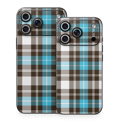 Turquoise Plaid iPhone 18 Series Skin