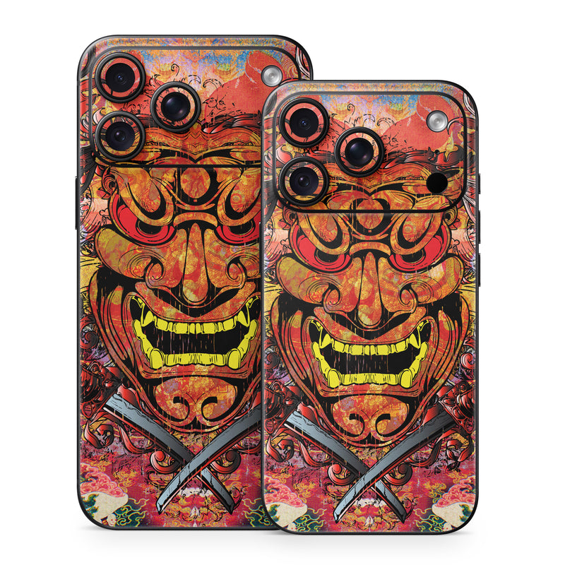 iPhone 18 Series Skin design of Art, Psychedelic art, Visual arts, Illustration, Fictional character, Demon, with red, orange, yellow colors