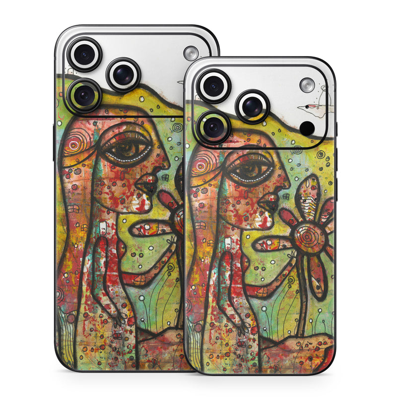 iPhone 18 Series Skin design of Modern art, Art, Painting, Acrylic paint, Psychedelic art, Visual arts, Watercolor paint, Illustration, Paint, Style, with green, black, red, white, orange, yellow colors