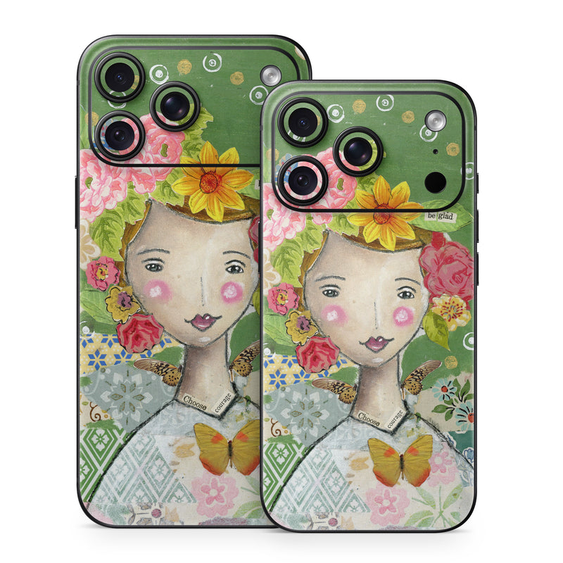 iPhone 18 Series Skin design of Watercolor paint, Illustration, Art, Painting, Plant, Flower, Visual arts, Paint, Child art, Acrylic paint, with green, pink, red, orange, white, blue, brown colors