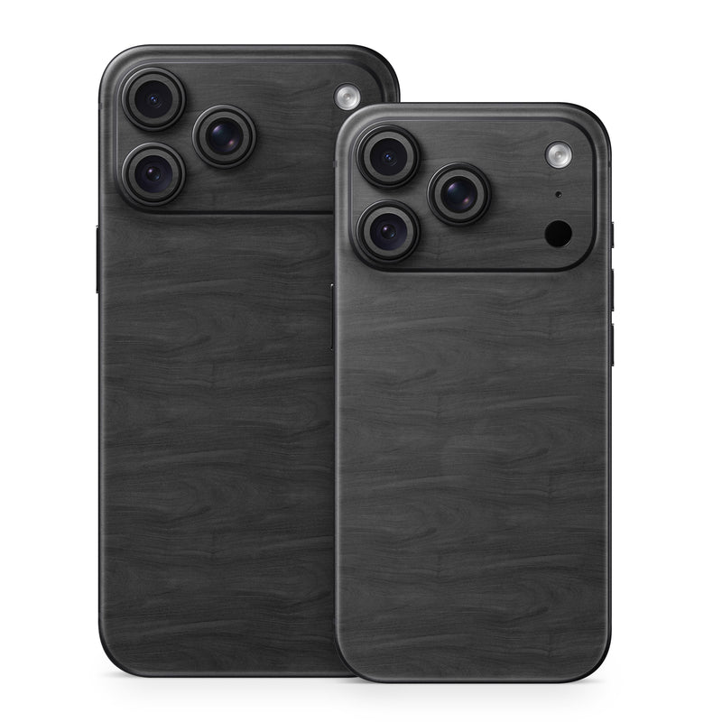 iPhone 18 Series Skin design of Black, Brown, Wood, Grey, Flooring, Floor, Laminate flooring, Wood flooring, with black colors