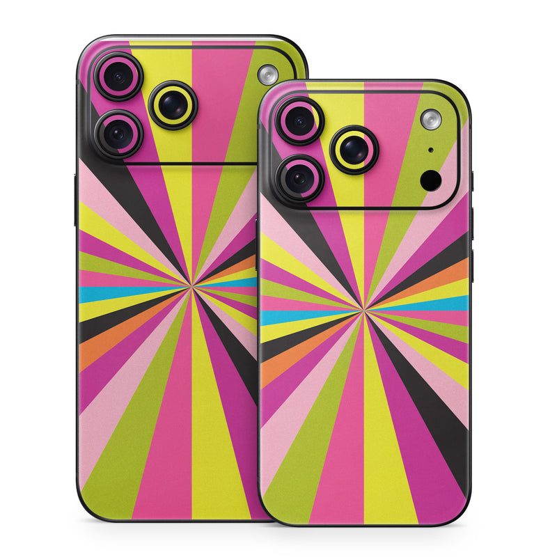 iPhone 18 Series Skin design of Colorfulness, Material property, Magenta, Symmetry, Tints and shades, Creative arts, Pattern, Electric blue, Art, Design, with black, pink, yellow, purple, green, blue, orange colors