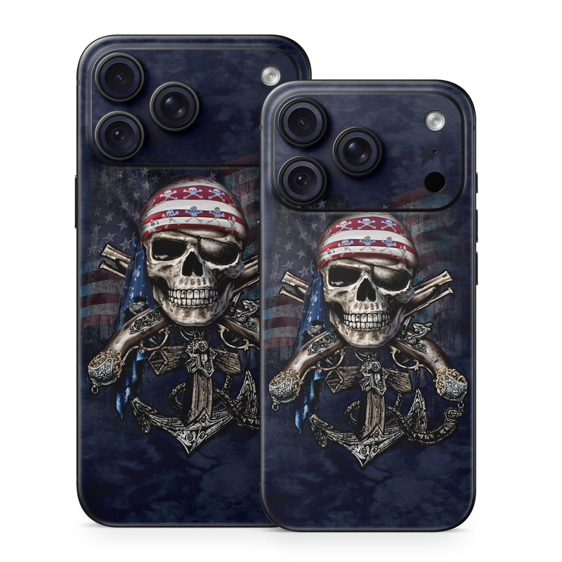 iPhone 18 Series Skin design of Skull, Bone, Skeleton, Illustration, Outerwear, T-shirt, Flag, Art, with black, gray, red colors