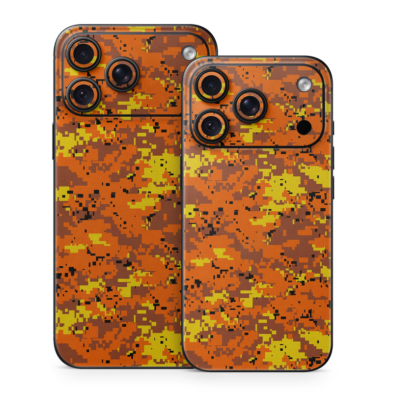iPhone 18 Series Skin design of Orange, Yellow, Leaf, Tree, Pattern, Autumn, Plant, Deciduous, with red, green, black colors
