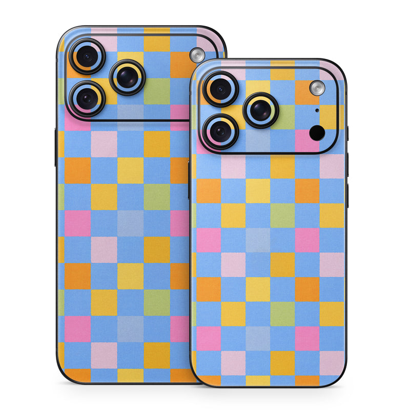 iPhone 18 Series Skin design of Rectangle, Azure, Textile, Orange, Aqua, Font, Symmetry, Magenta, Tints and shades, Parallel, with blue, yellow, orange, green, pink colors