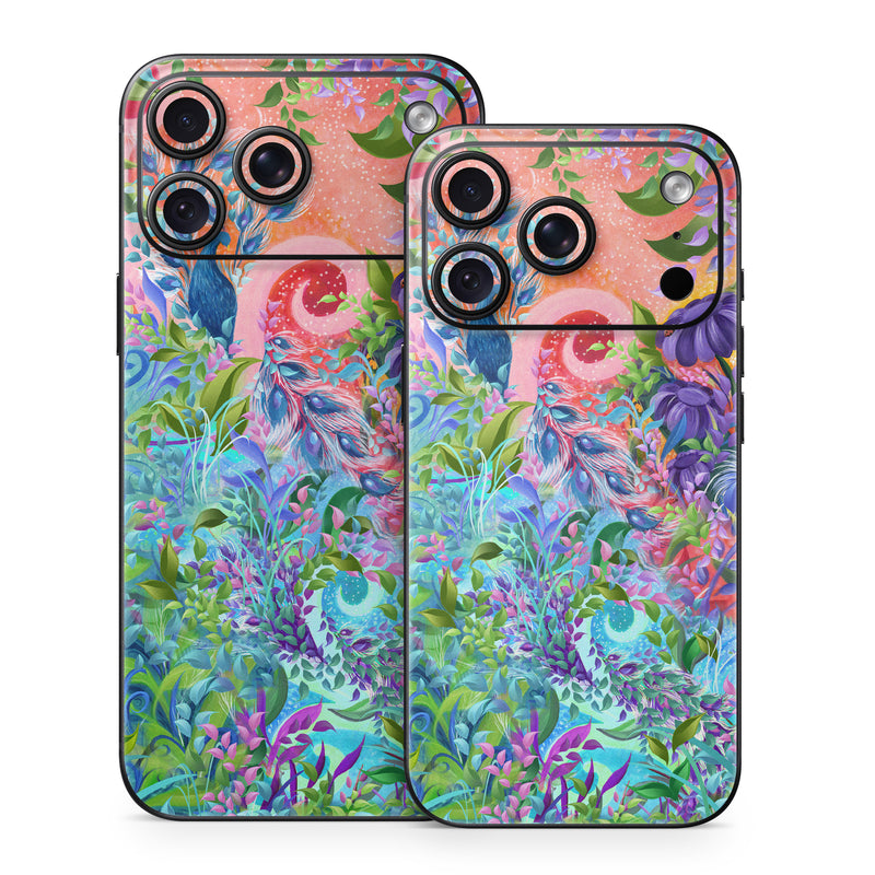 iPhone 18 Series Skin design of Psychedelic art, Painting, Art, Acrylic paint, Pattern, Modern art, Visual arts, Textile, Design, Organism, with gray, blue, green, pink colors