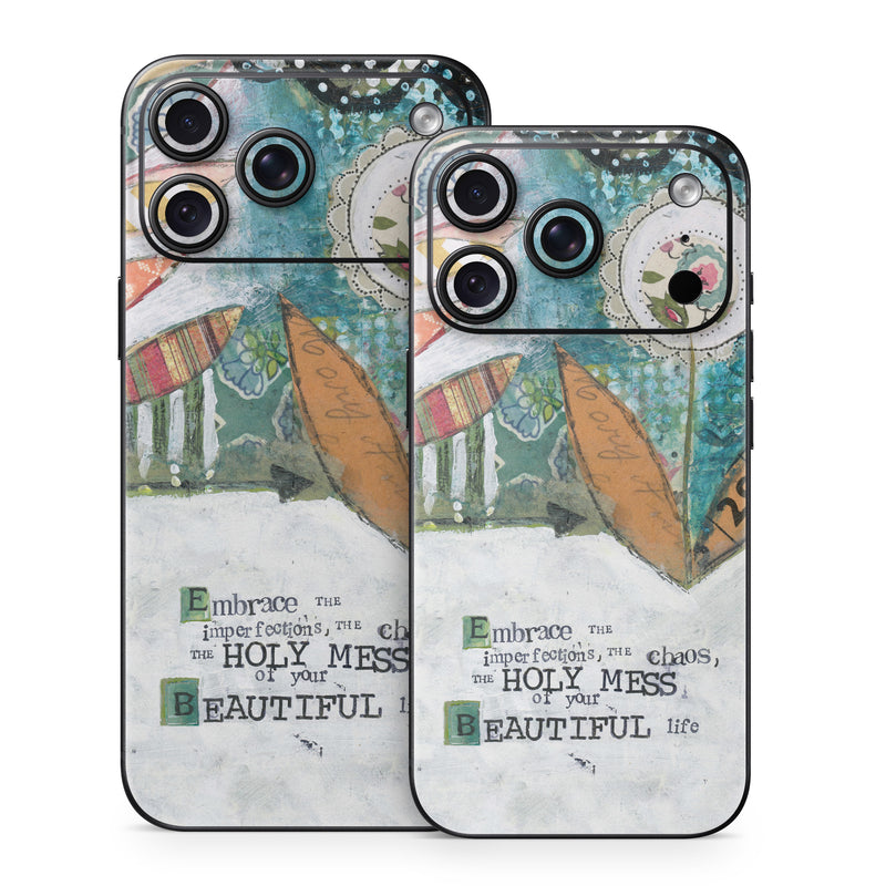 iPhone 18 Series Skin design of Leaf, Font, Plant, Illustration, Art, with blue, white, green, red, orange, yellow colors
