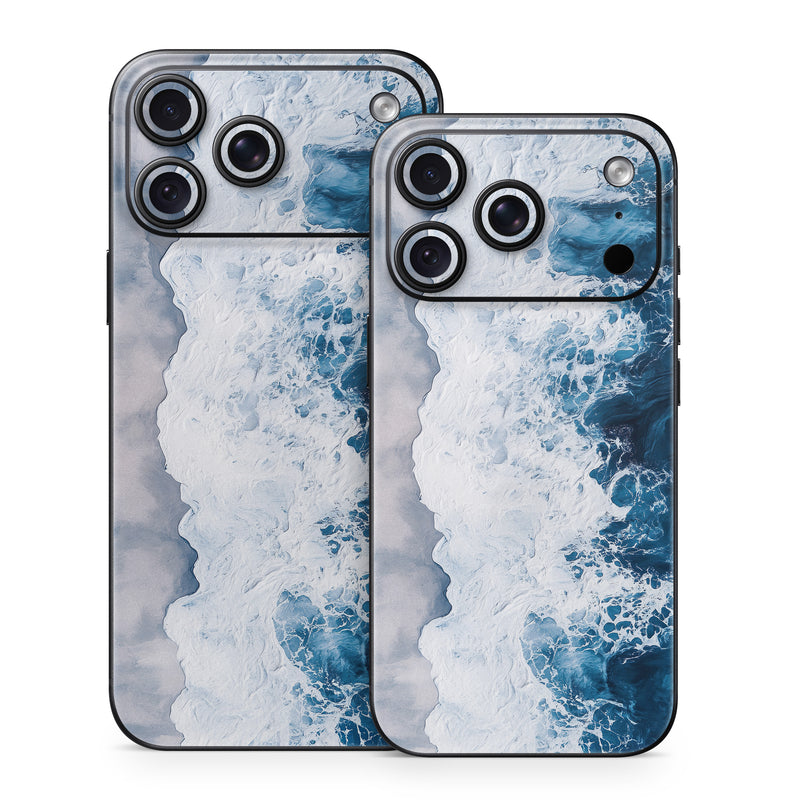 iPhone 18 Series Skin design of Water, Atmosphere, Water resources, Cloud, Liquid, Azure, Fluid, Natural landscape, Wind wave, Sky, with black, blue, white, gray colors