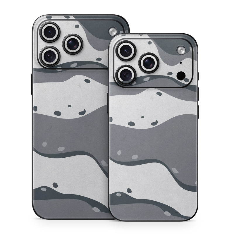 iPhone 18 Series Skin design of White, Pattern, Water, Design, Illustration, Black-and-white, Metal, Drawing, Style, with black, white, gray colors