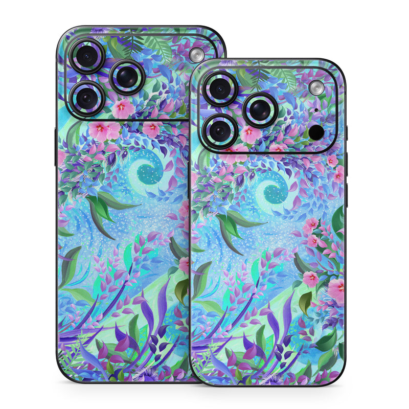 iPhone 18 Series Skin design of Psychedelic art, Pattern, Lilac, Purple, Art, Pink, Design, Fractal art, Visual arts, Organism, with gray, blue, purple colors