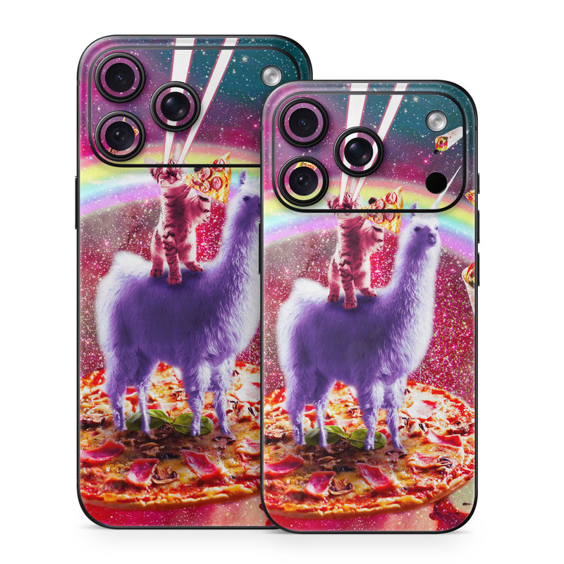 iPhone 18 Series Skin design of Llama, Unicorn, Fictional character, Illustration, Graphic design, Livestock, Camelid, Mythical creature, Graphics, Art, with red, white, yellow, gray, purple, blue, green colors