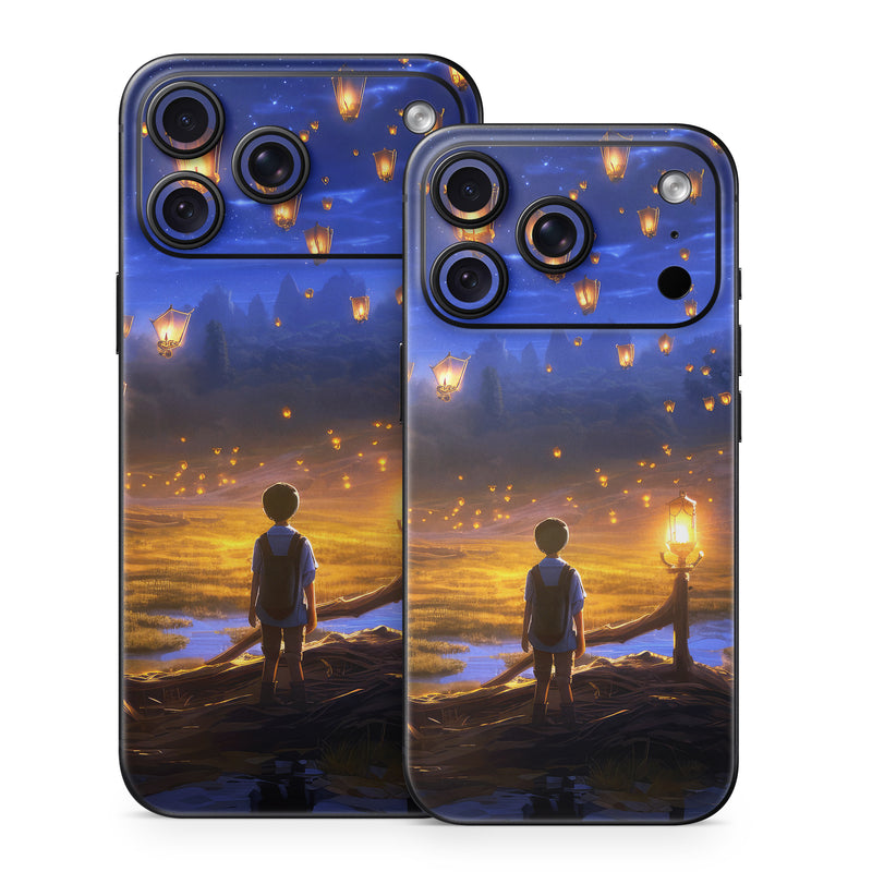 iPhone 18 Series Skin design of Cloud, World, Nature, Sky, People in nature, Happy, Flash photography, Natural landscape, Horizon, Heat, with black, blue, orange, yellow, gray, purple, orange, green colors