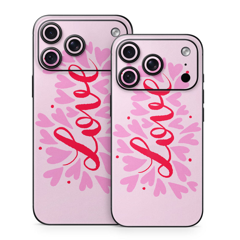 iPhone 18 Series Skin design of Plant, Pink, Font, Art, Magenta, Pattern, Logo, Peach, Event, Graphics, with pink, red colors