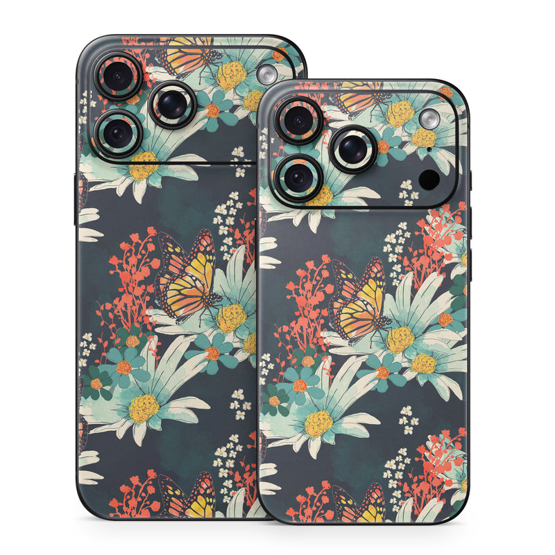 iPhone 18 Series Skin design of Floral design, Pattern, Flower, Floristry, Textile, Botany, Plant, Visual arts, Design, Flower Arranging, with black, gray, green, red, blue, pink colors