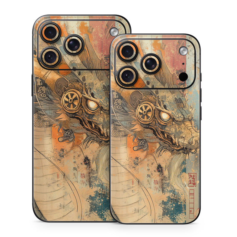 iPhone 18 Series Skin design of Visual arts, Painting, Illustration, Fictional character, CG artwork, Modern art, Graphics, Graphic design, Mythical creature, Art Paint, with yellow, orange, black, gray, red colors