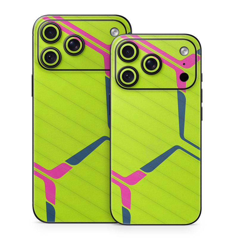 iPhone 18 Series Skin design of Colorfulness, Triangle, Font, Parallel, Symmetry, Tints and shades, Pattern, Electric blue, Slope, Magenta, with green, pink, blue colors