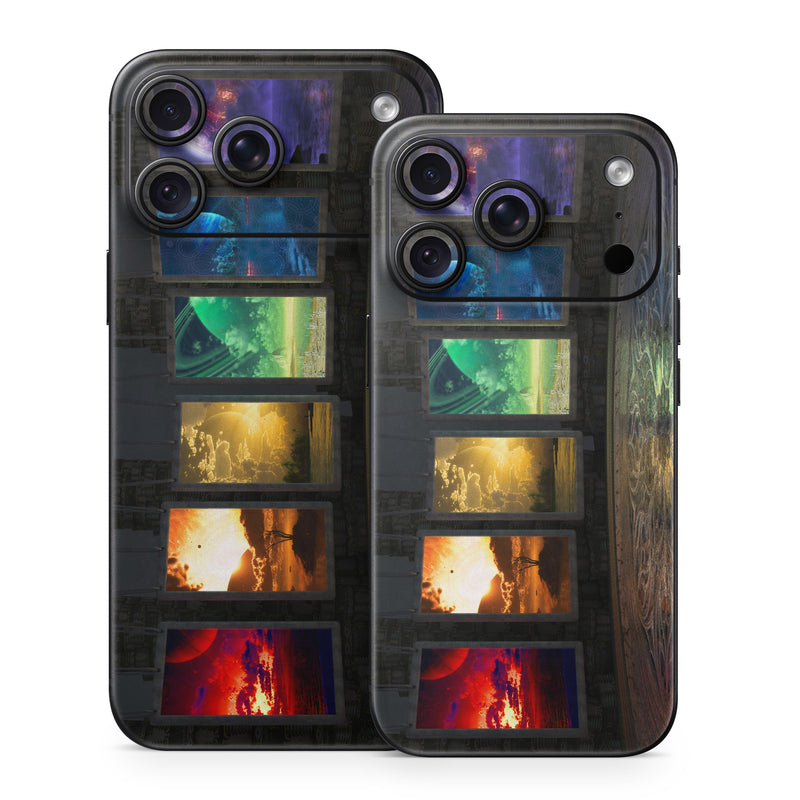 iPhone 18 Series Skin design of Light, Lighting, Water, Sky, Technology, Night, Art, Geological phenomenon, Electronic device, Glass, with black, red, green, blue colors