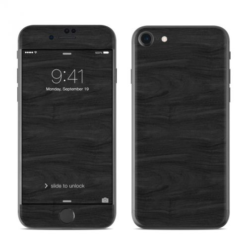Black Woodgrain iPhone 7 Skin