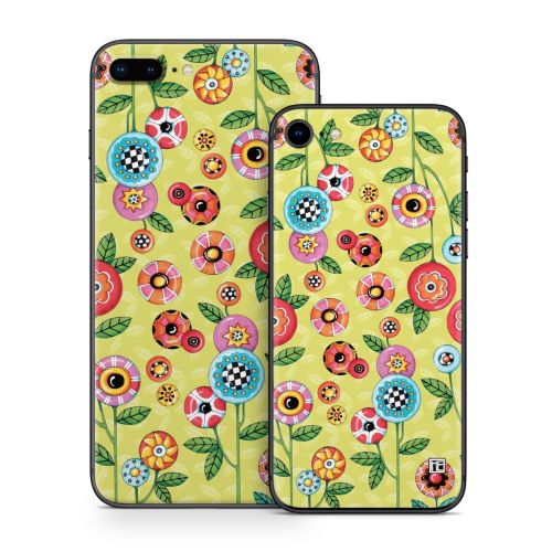 Button Flowers iPhone 8 Series Skin