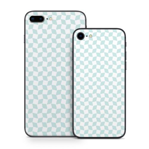 Checker Light Blue iPhone 8 Series Skin