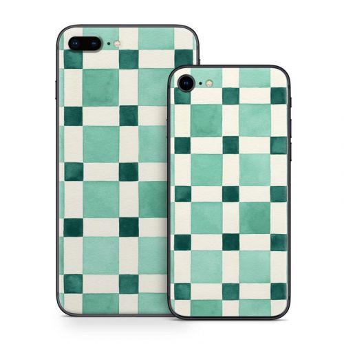 Checker Mosaic Green iPhone 8 Series Skin