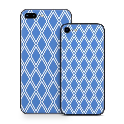 Blue Checks iPhone 8 Series Skin