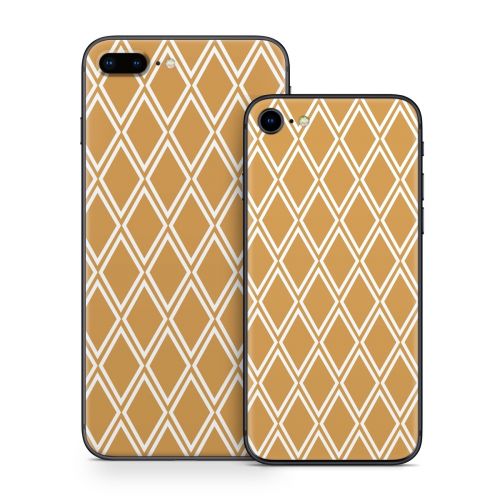 Orange Checks iPhone 8 Series Skin