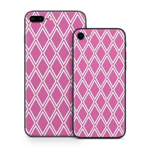 Pink Checks iPhone 8 Series Skin