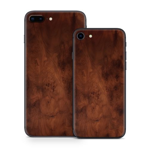 Dark Burlwood iPhone 8 Series Skin
