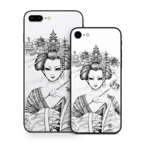 Geisha Sketch iPhone 8 Series Skin
