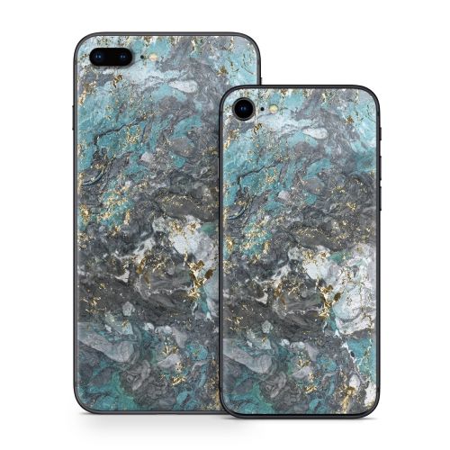 Gilded Glacier Marble iPhone 8 Skin