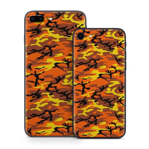 Orange Camo iPhone 8 Series Skin