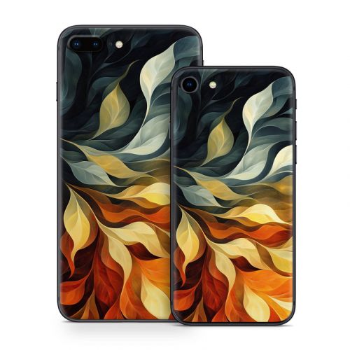 Orange and Charcoal iPhone 8 Series Skin
