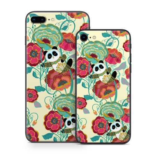 Panda Flowers iPhone 8 Series Skin