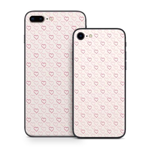 Patterned Hearts iPhone 8 Series Skin
