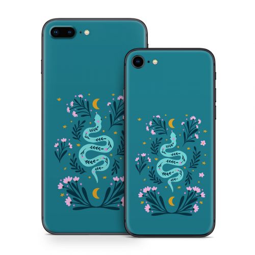 Snake and Flowers iPhone 8 Series Skin