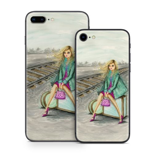 Lulu Waiting by the Train Tracks iPhone 8 Series Skin